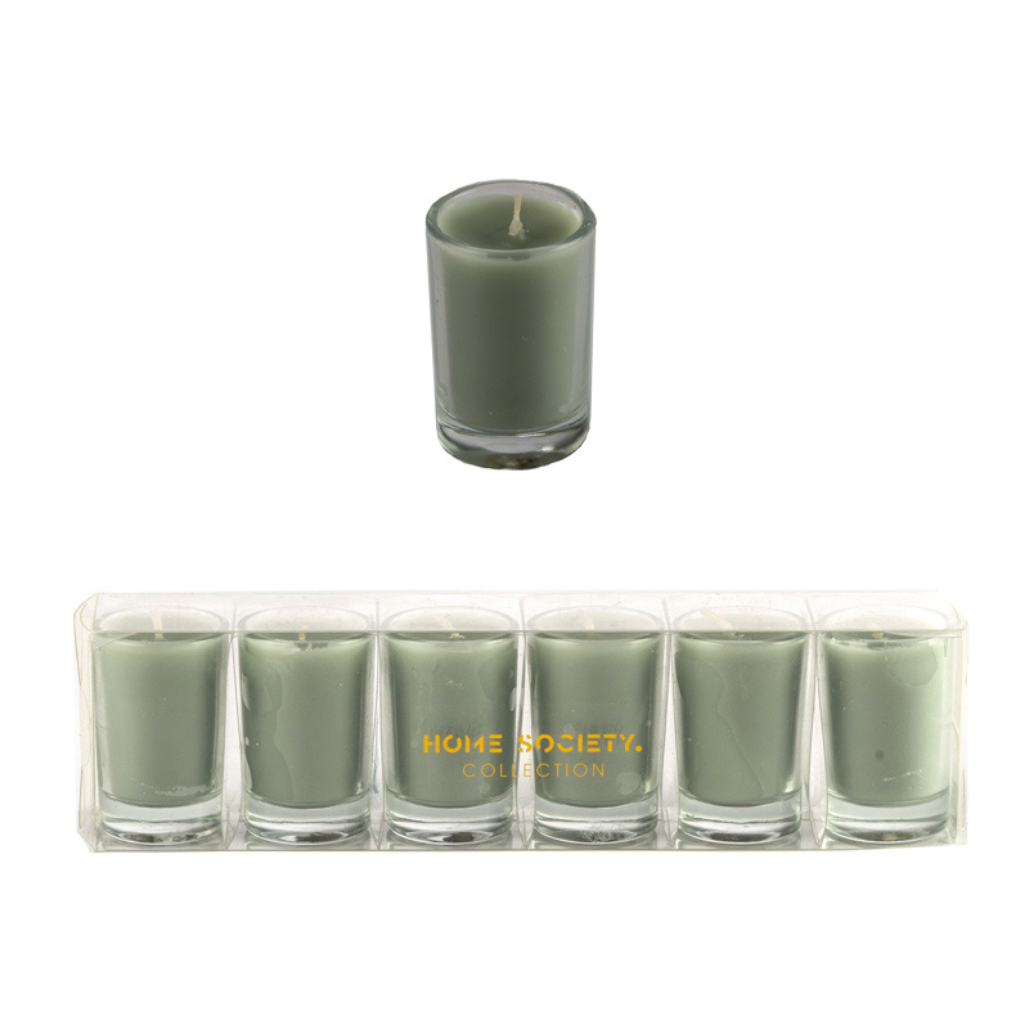 Home Society Minikaarsjes Votive celadon 6 stuks