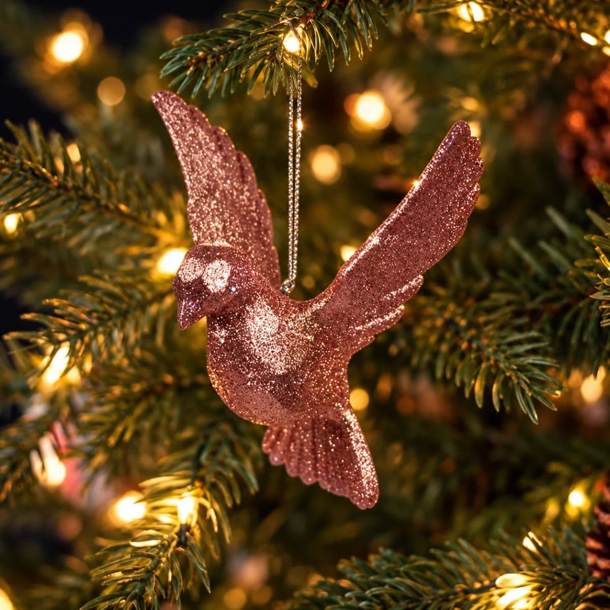 Kurt Adler Kerstornament Rose Gold Dove Roze