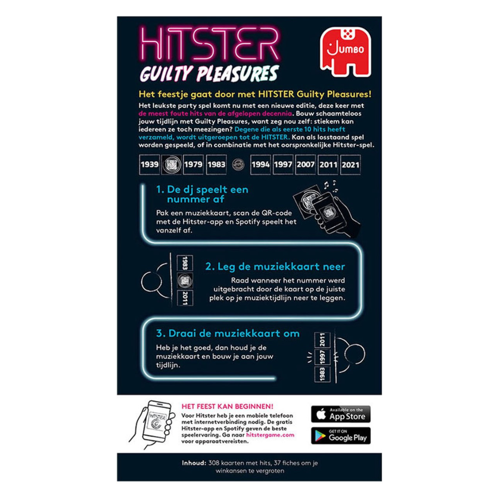 Jumbo Hitster Guilty Pleasure Partyspel