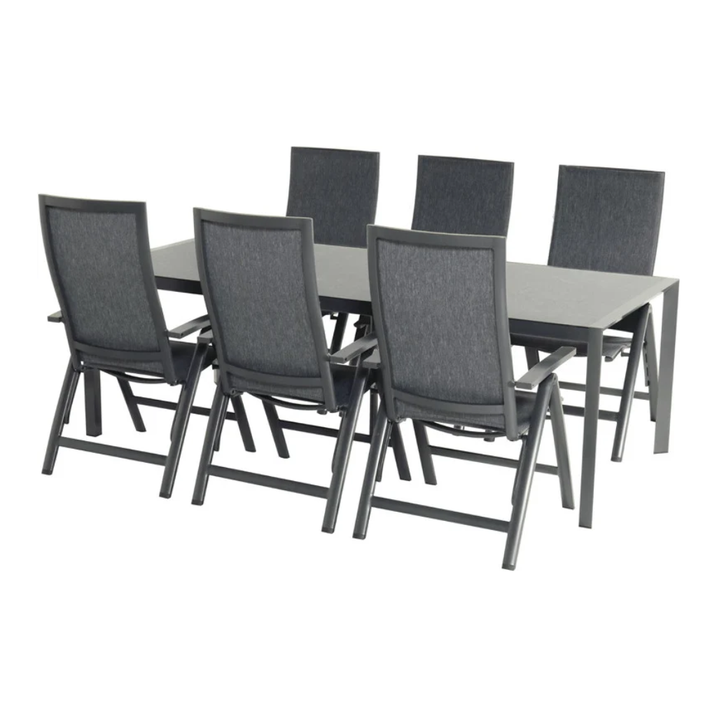 Hartman Verstelbare Tuinstoel Troy Antraciet 70 x 62 x 112 cm