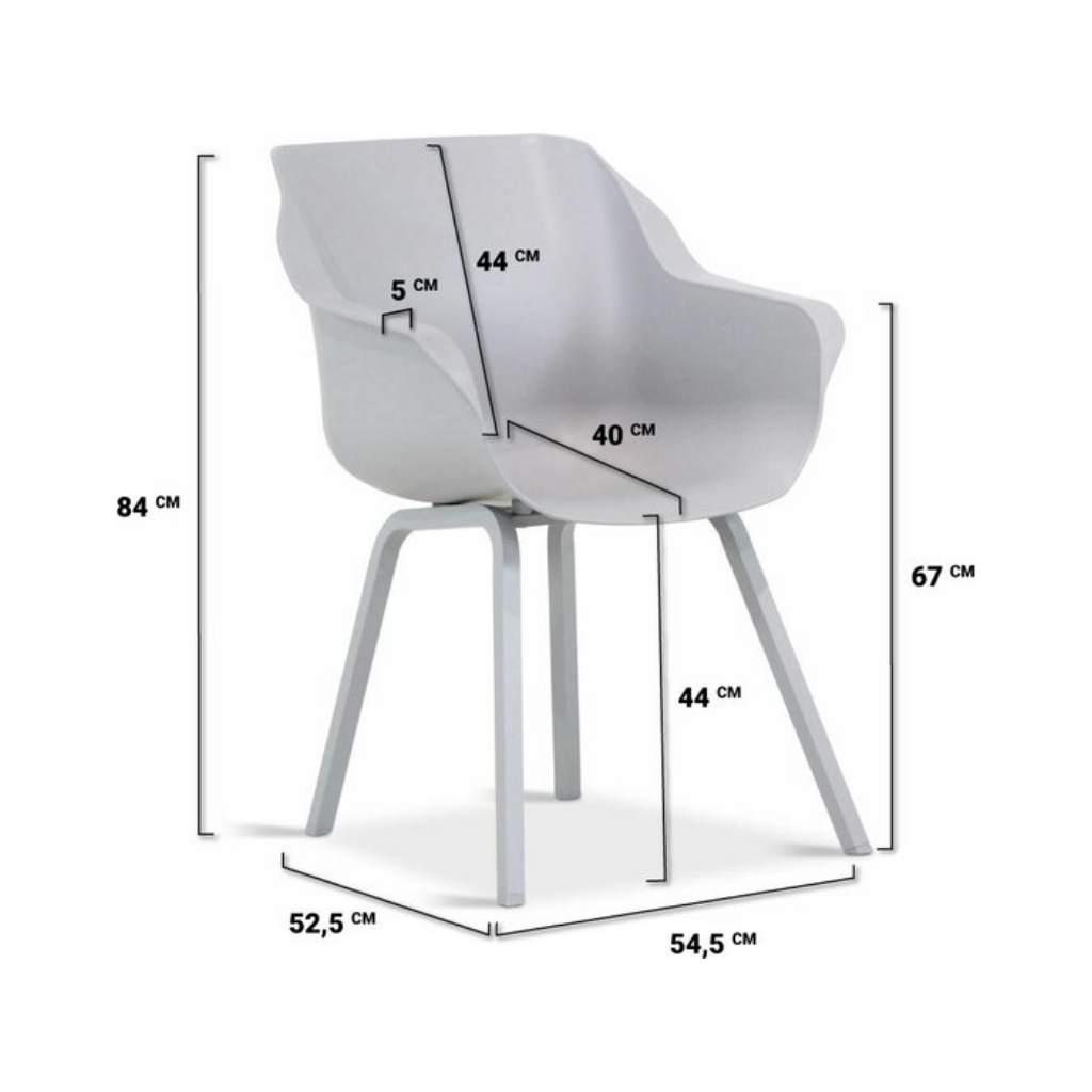 Hartman Eettafelstoel Sophie Element Grijs 59 x 62 x 84 cm