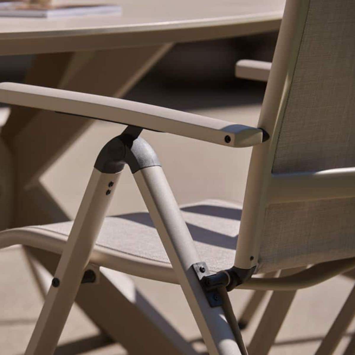 Hartman Verstelbare Tuinstoel Alice Beige 63 x 68 x 110 cm