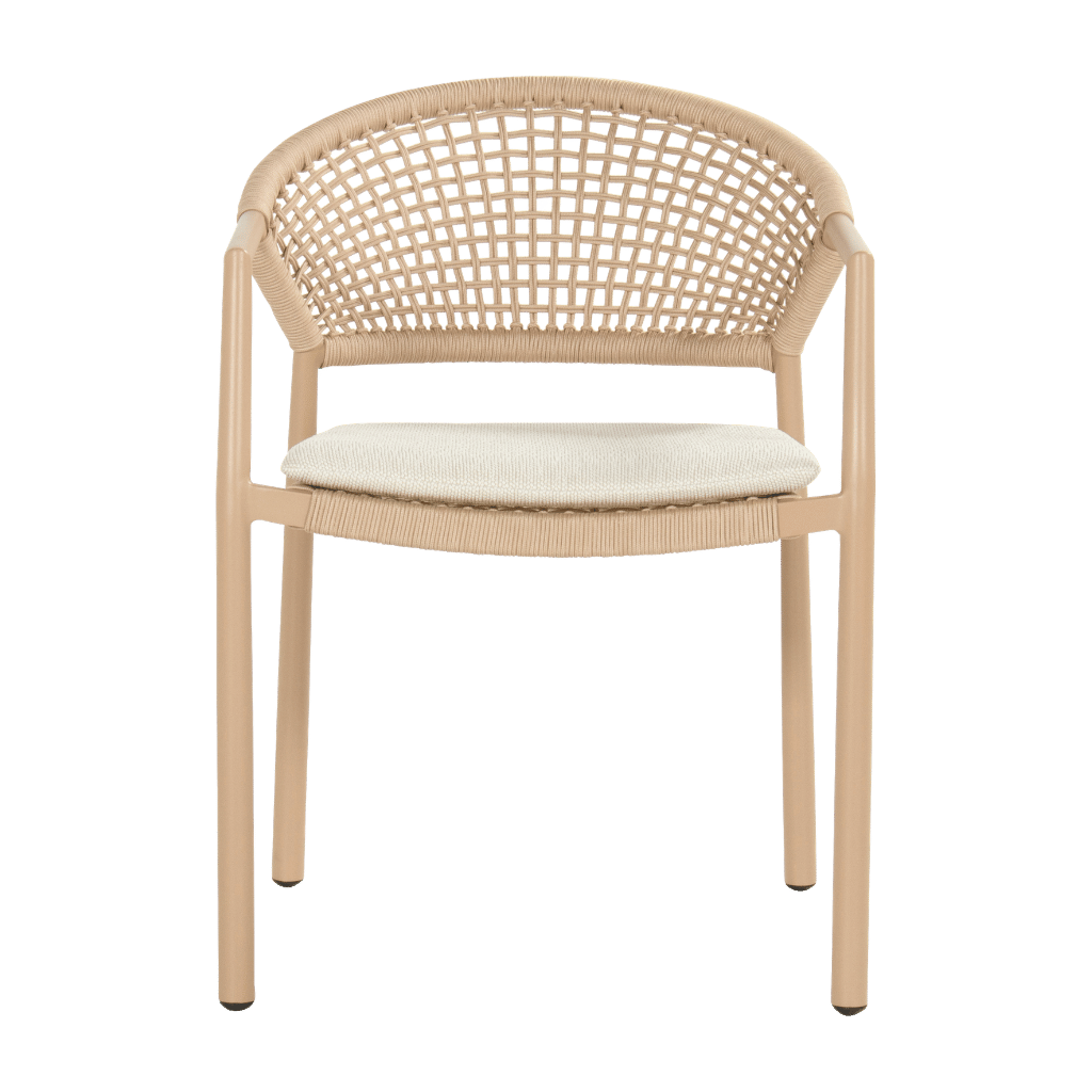 Hartman Eettafelstoel Taragona Stapelbaar Rope Cappuccino
