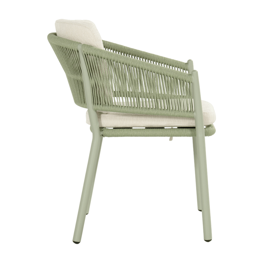 Hartman Eettaftelstoel Altea Rope Soft Green