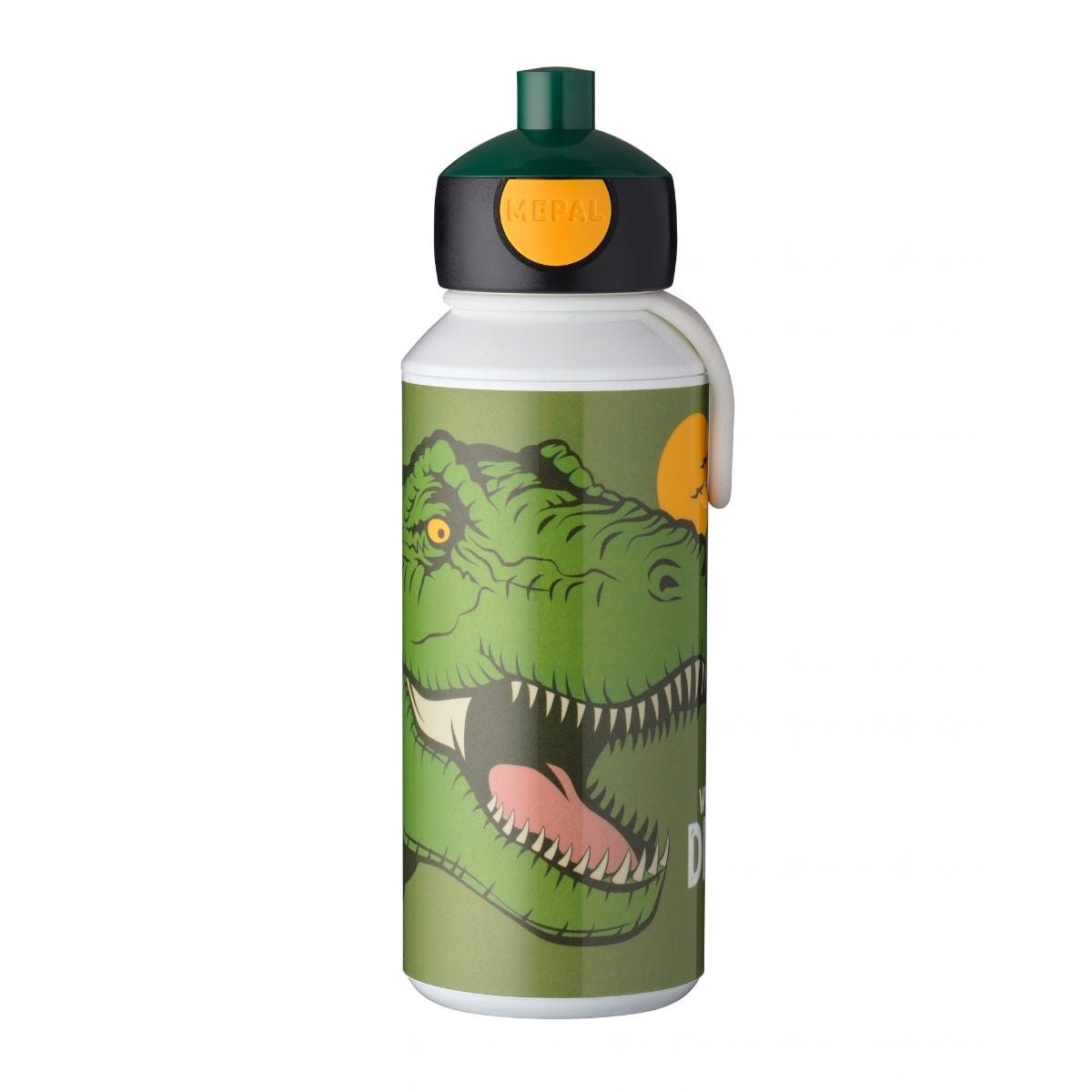 Mepal Drinkfles Pop-up Campus Dino 400 ml - Groen - 7 x 6,4 x 18,4 cm