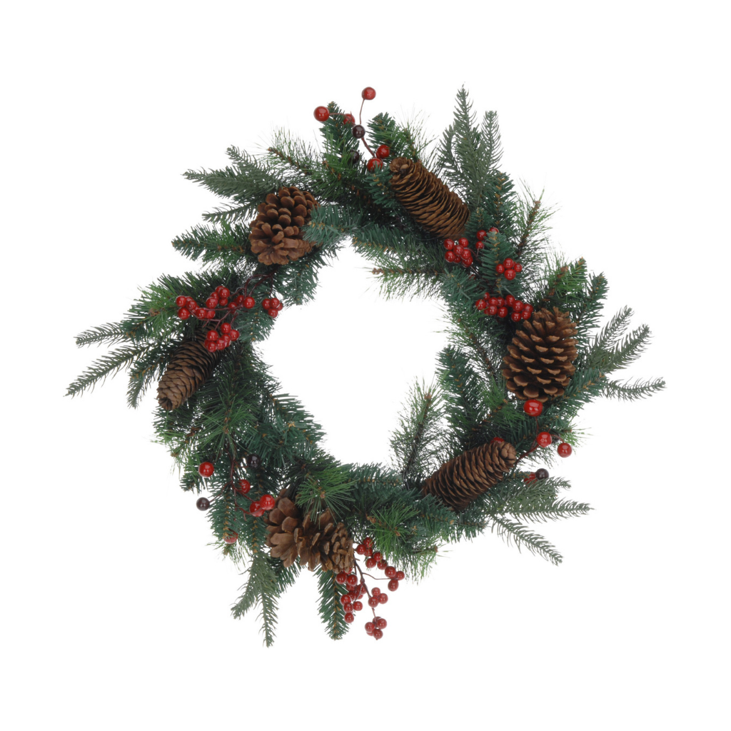 Kerstkrans met bessen 45 cm