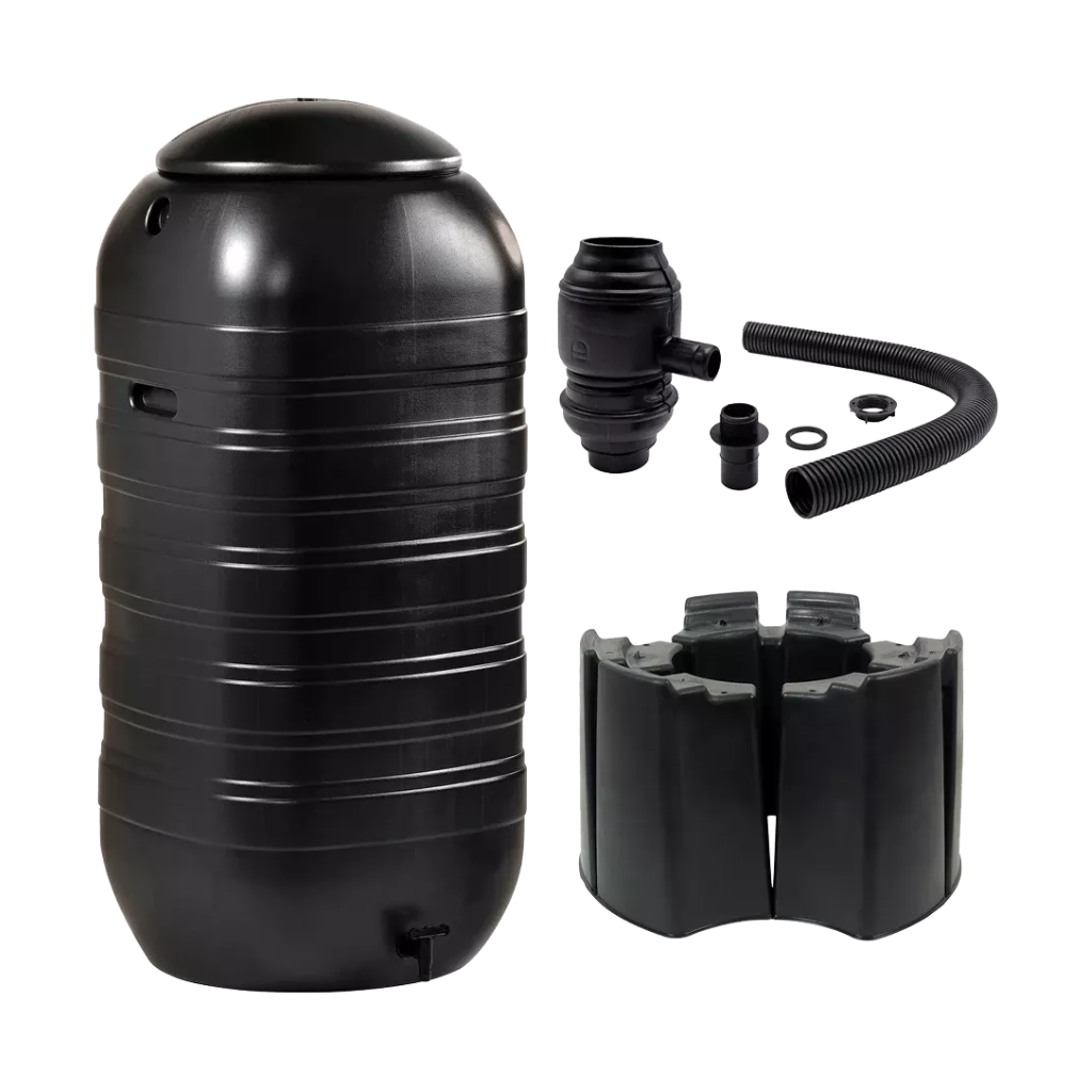 Nature Regenton Set Zwart 250 L 121 x 50 x 50 cm