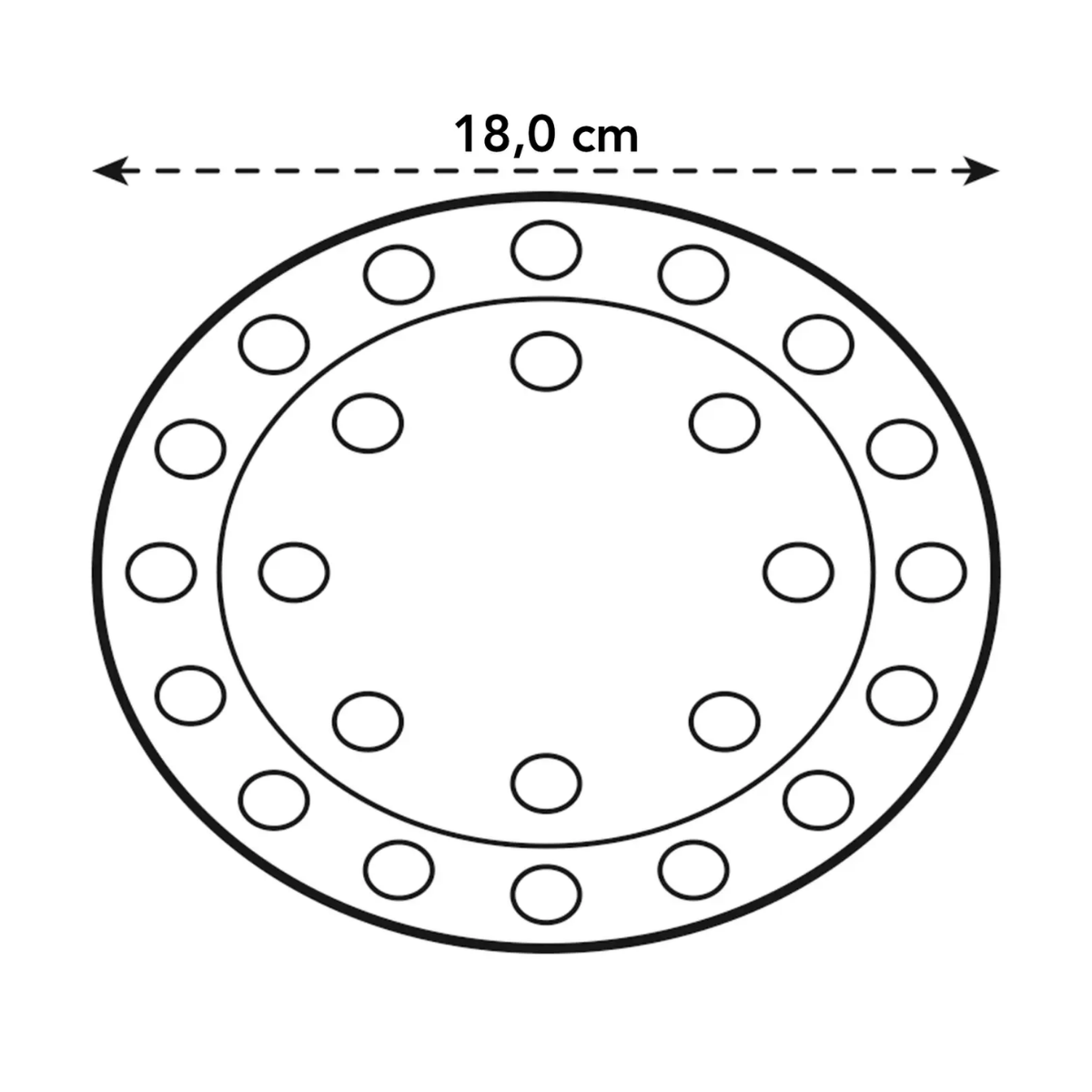 Elho Floorprotector Rond Transparant 15 x 2 cm
