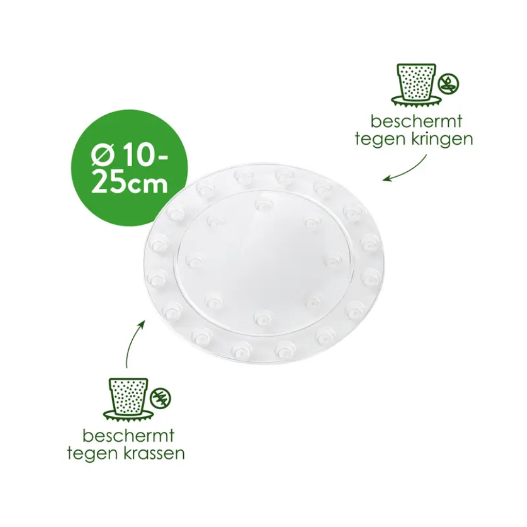 Elho Floorprotector Rond Transparant 15 x 2 cm