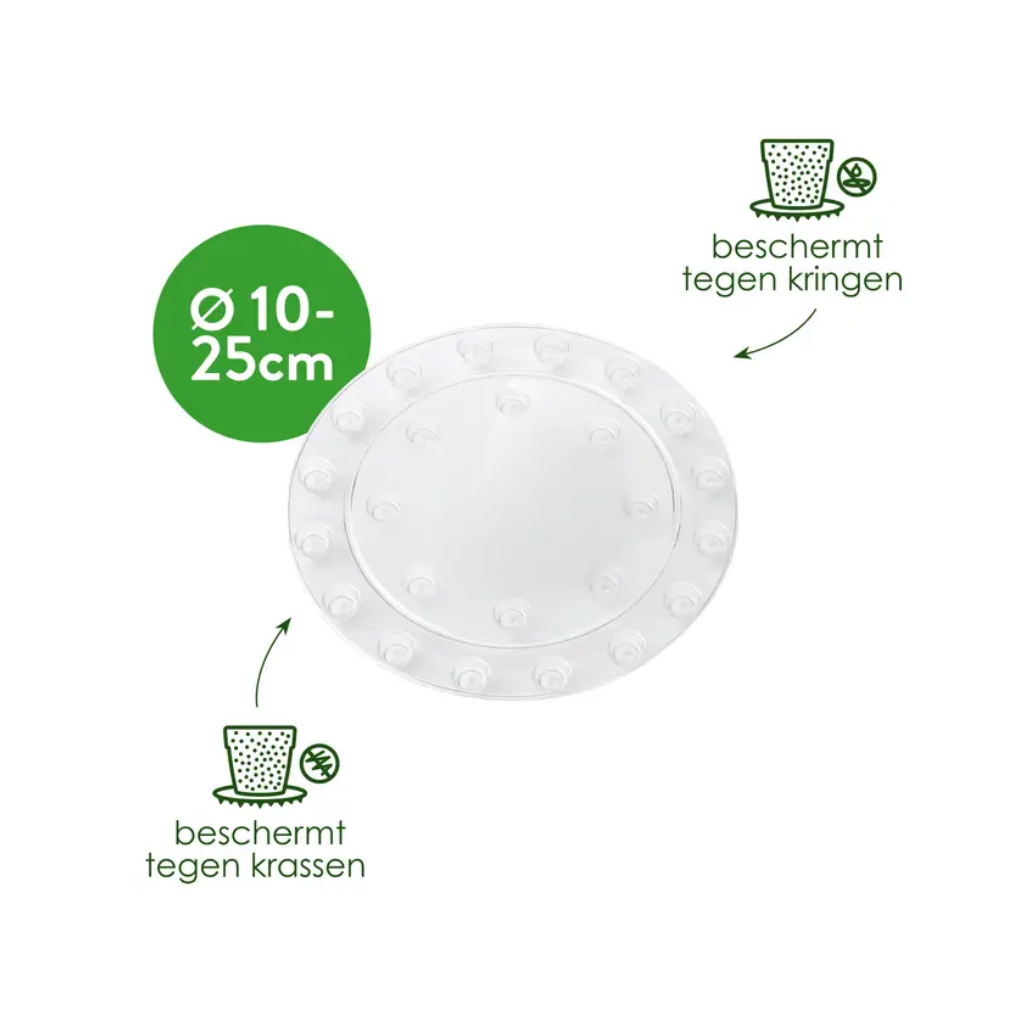 Elho Floorprotector Rond Transparant 21 x 2 cm