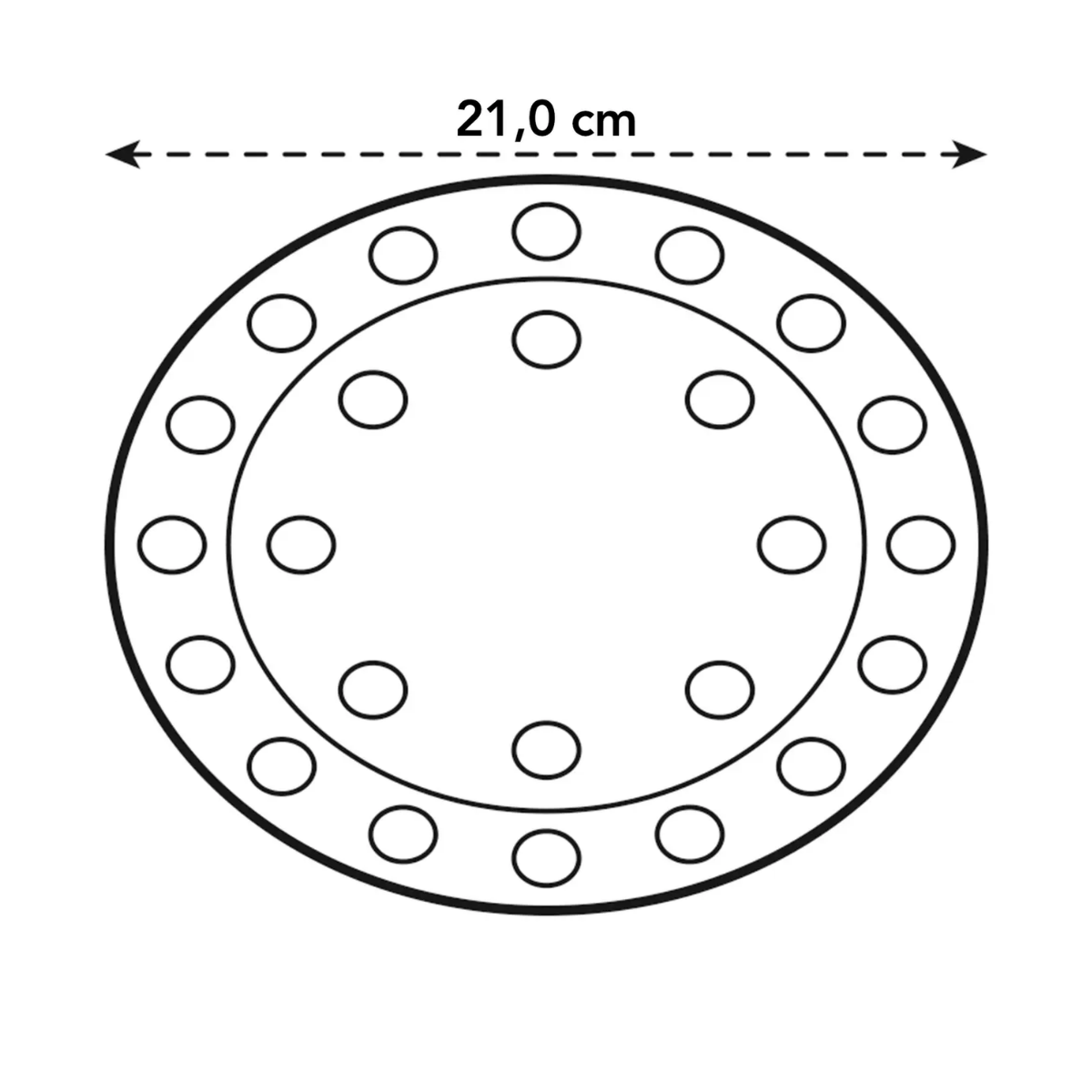 Elho Floorprotector Rond Transparant 21 x 2 cm