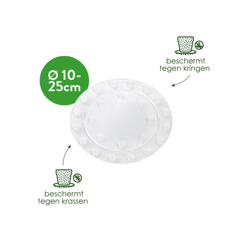 Elho Floorprotector Rond Transparant 25 x 2 cm