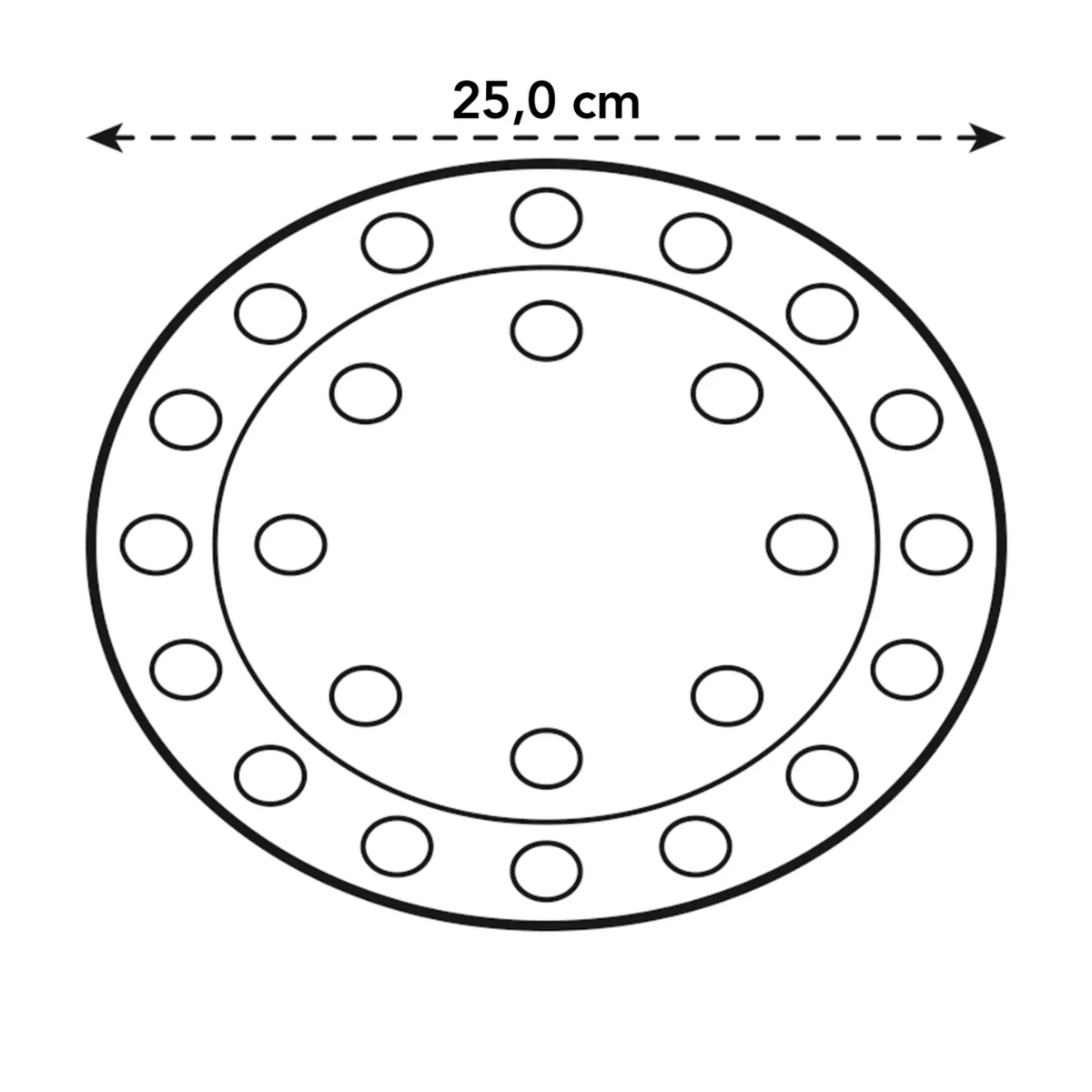 Elho Floorprotector Rond Transparant 25 x 2 cm