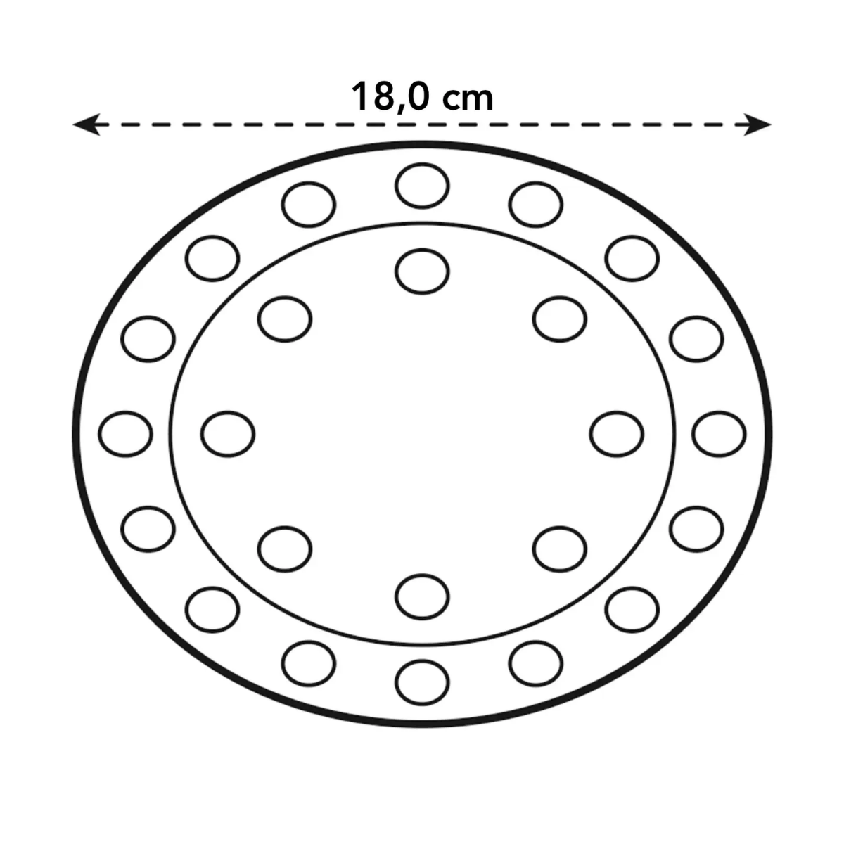 Elho Floorprotector Rond Transparant 18 x 2 cm