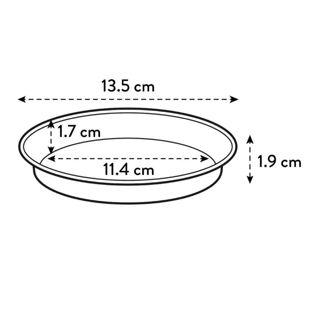Elho Green Basics schotel zwart 14 cm