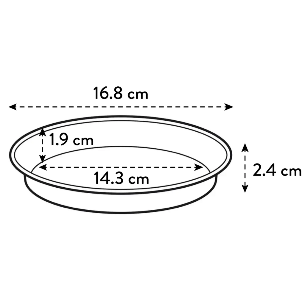 Elho Green Basics schotel zwart 17 cm