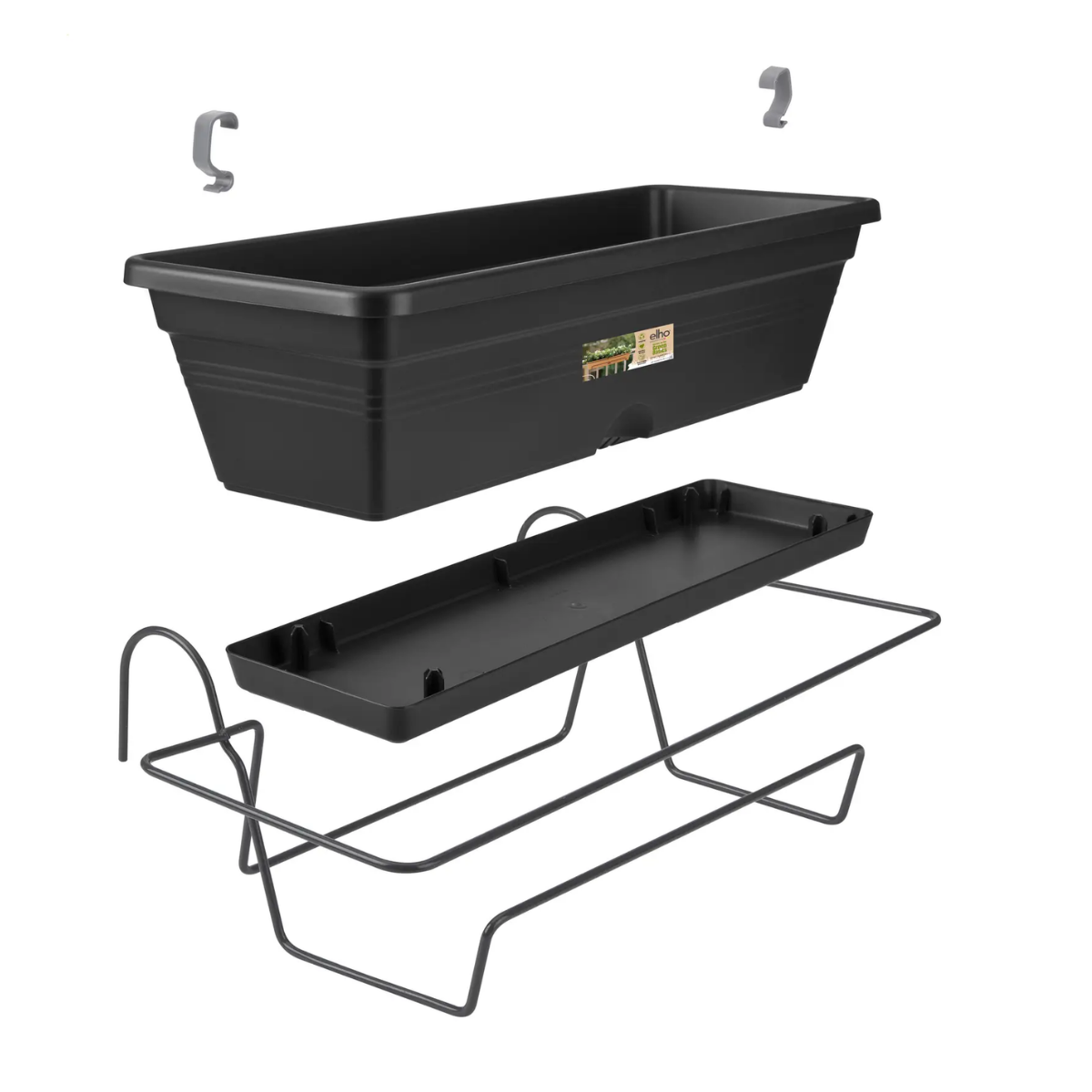 Elho Balkonbak Green Basics Allin1 Living Black 70 x 26 x 17 cm