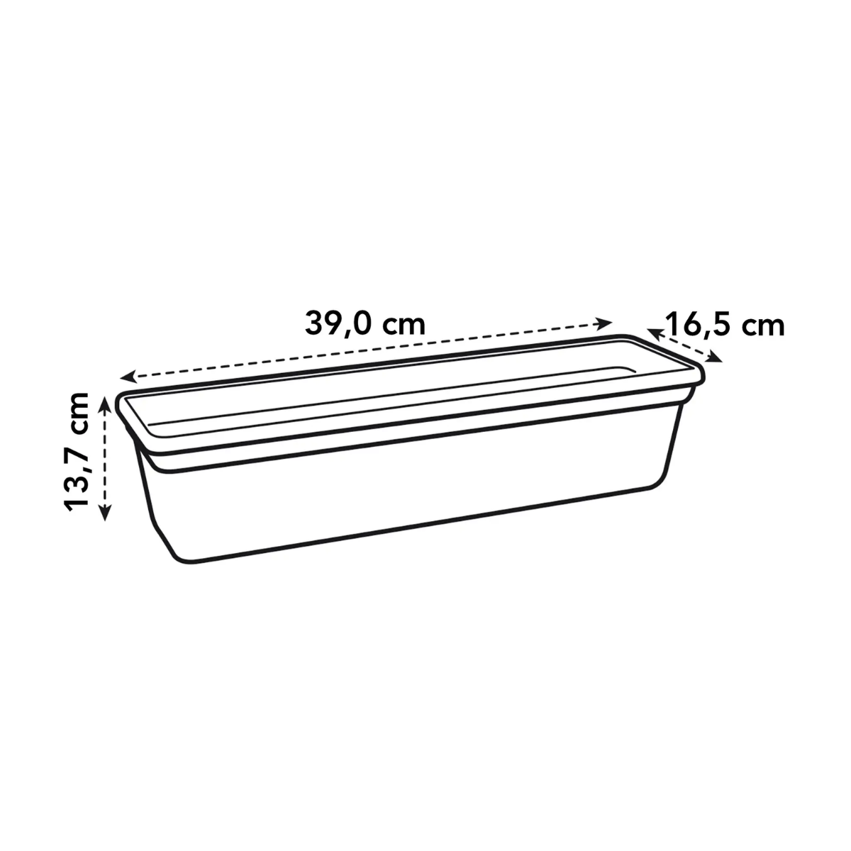 Elho Balkonbak Green Basics Blad Groen 40 x 17 x 14 cm