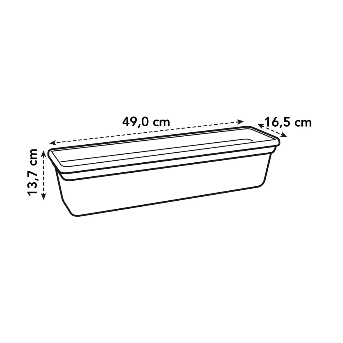 Elho Balkonbak Green Basics Blad Groen 50 x 17 x 14 cm