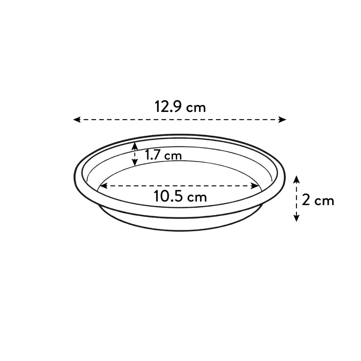 Elho Plantenschotel Universeel Rond Antraciet 13 x 2 cm