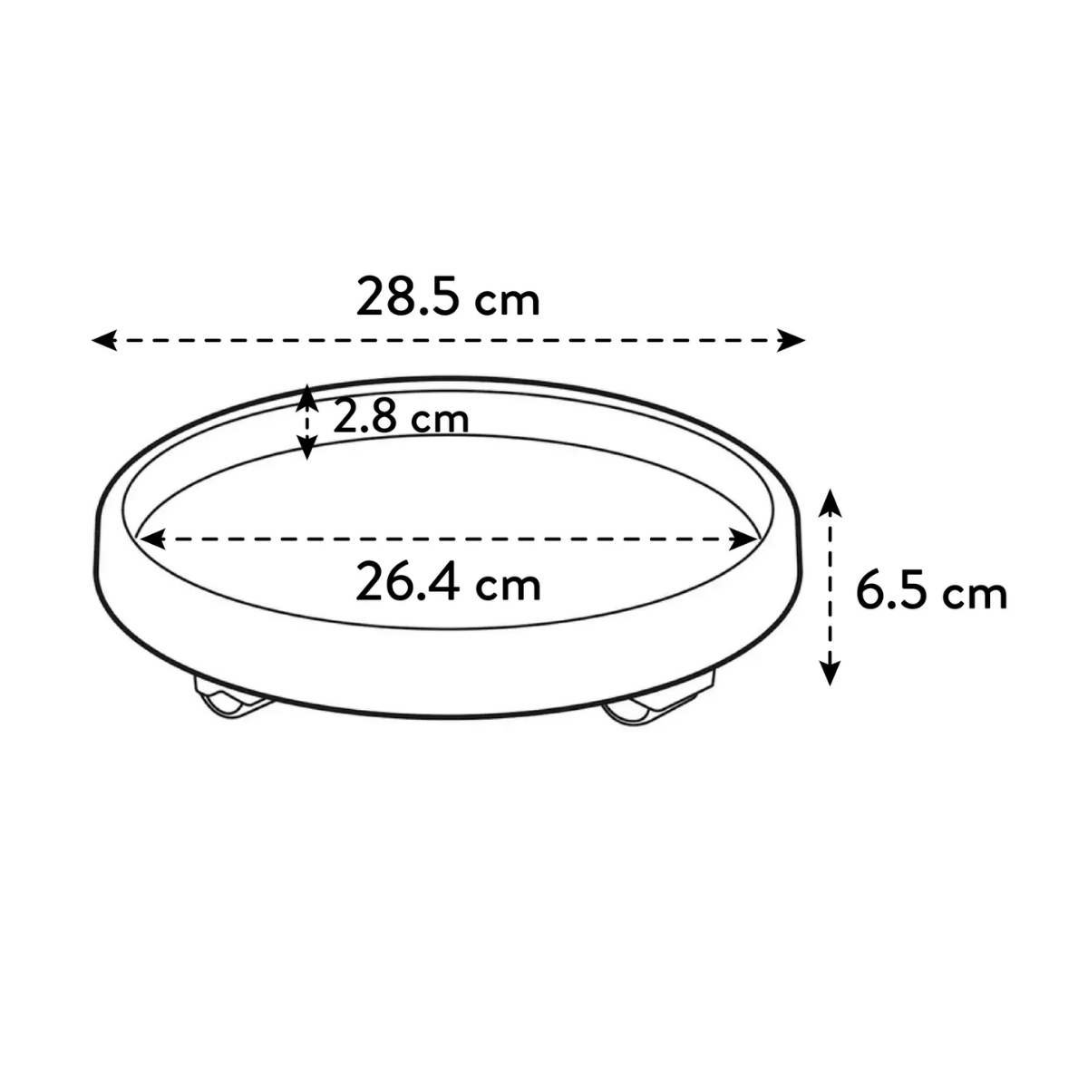 Elho Plantentrolley Universeel Antraciet 29 x 7 cm