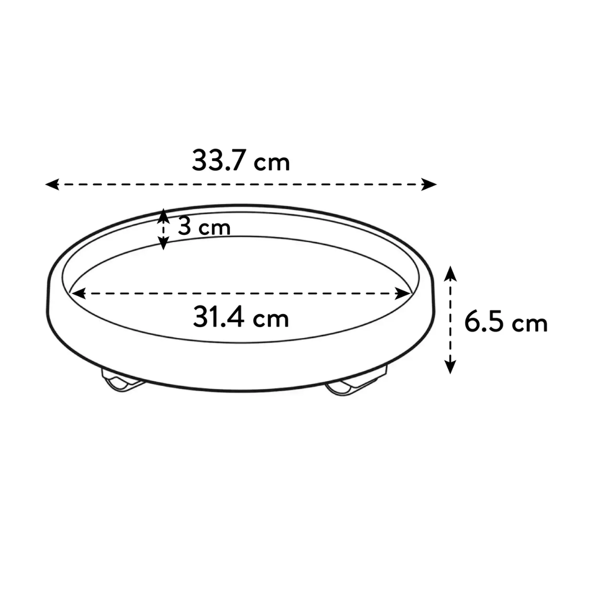 Elho Plantentrolley Universeel Antraciet 34 x 7 cm