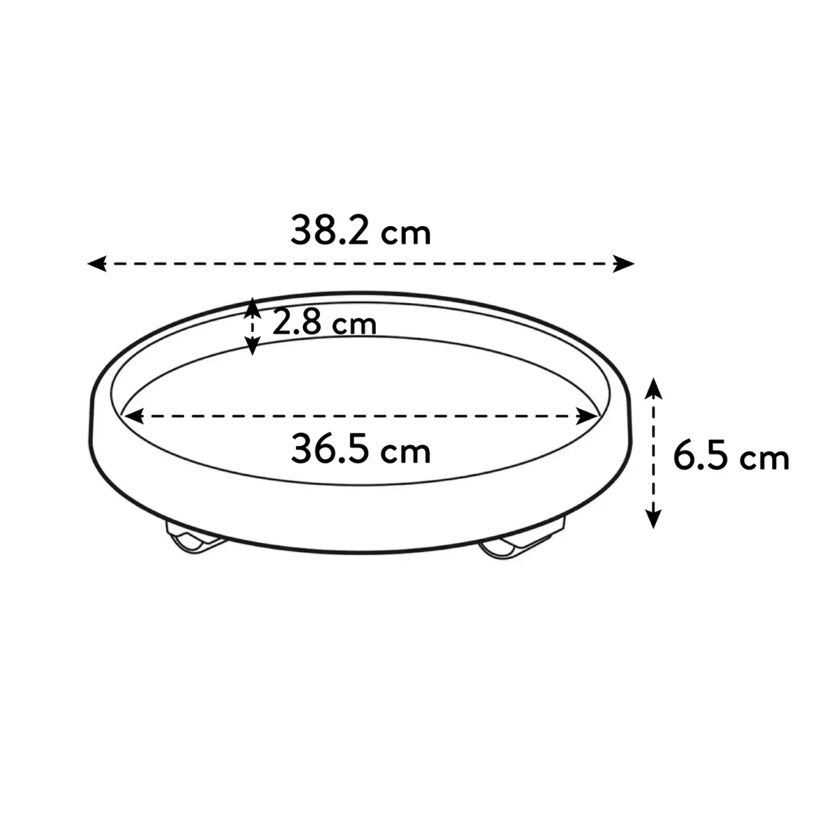 Elho Plantentrolley Universeel Antraciet 38 x 7 cm
