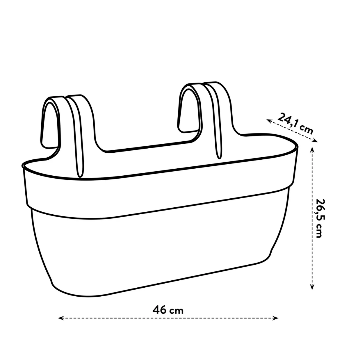 Elho Balkonbak Vibia Campana Easy Hanger Large Pistachegroen 46 x 27 x 24 cm
