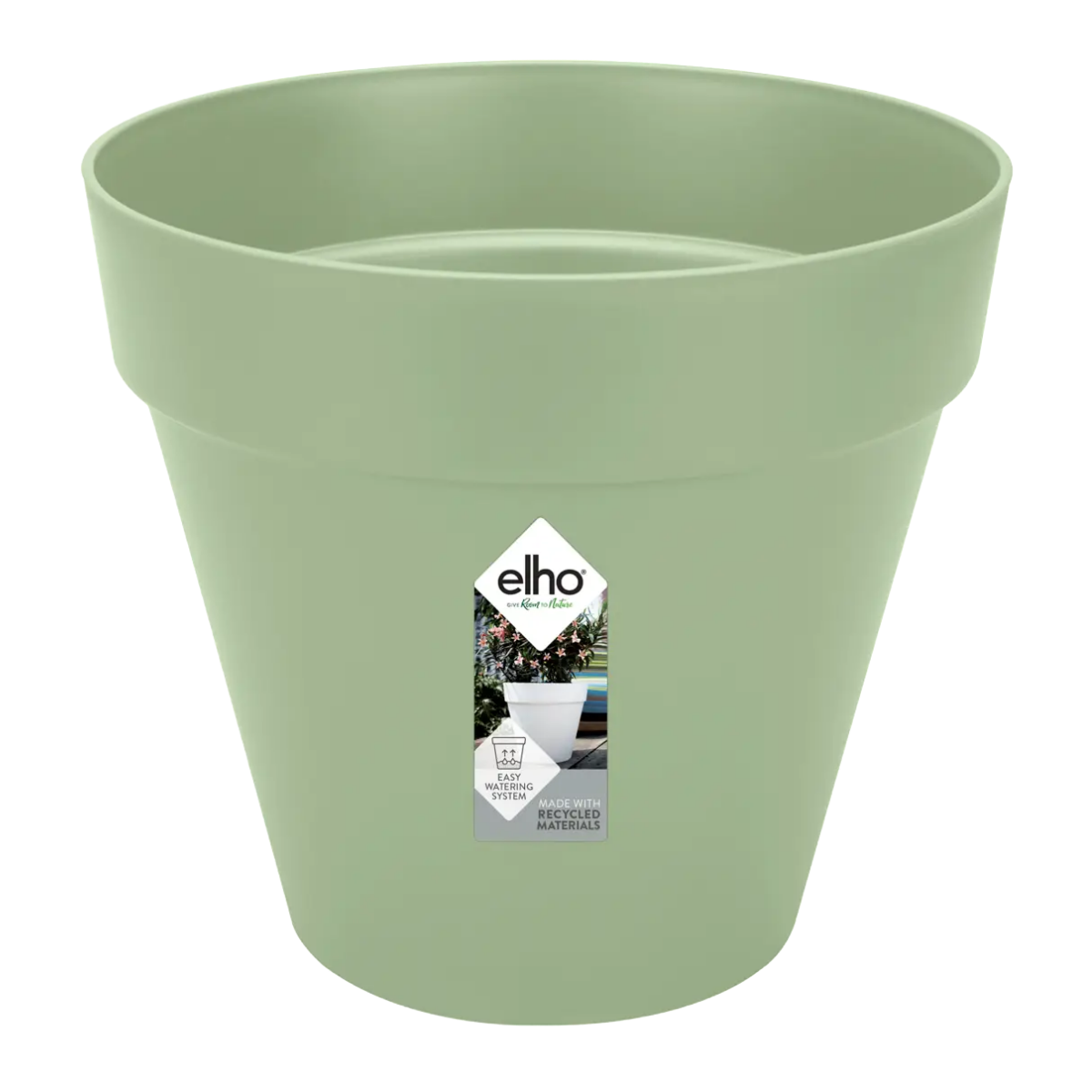 Elho Bloempot Loft Urban Rond Wielen Pistachegroen 49 x 45 cm
