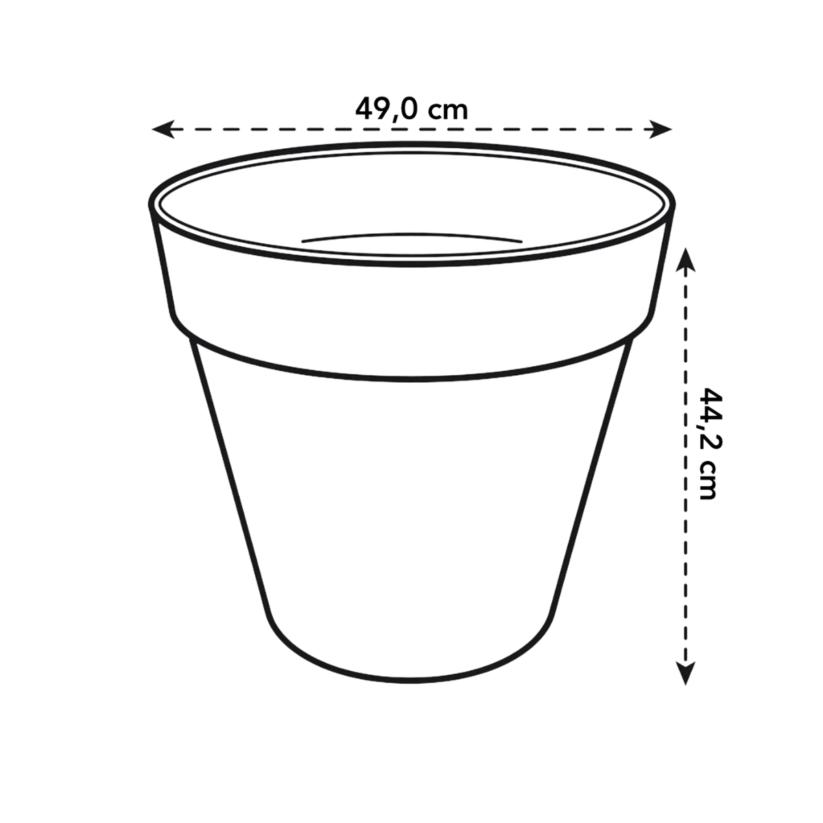 Elho Bloempot Loft Urban Rond Wielen Pistachegroen 49 x 45 cm
