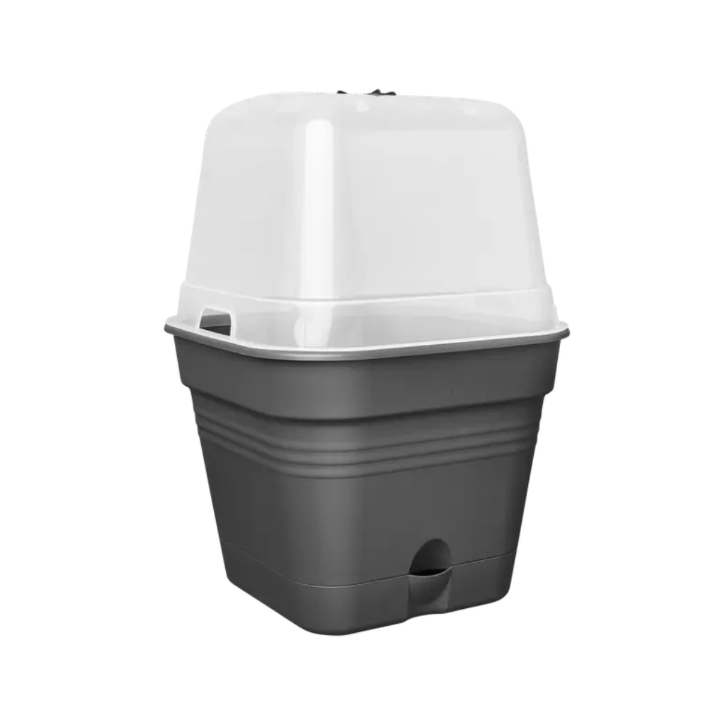 Elho Green Basics kweekpot Allin1 zwart 15 x 21.9 cm