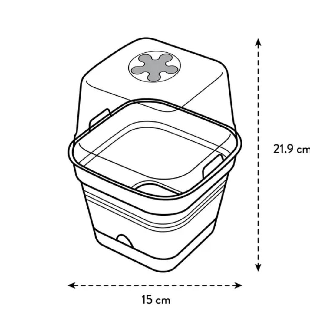 Elho Green Basics kweekpot Allin1 zwart 15 x 21.9 cm