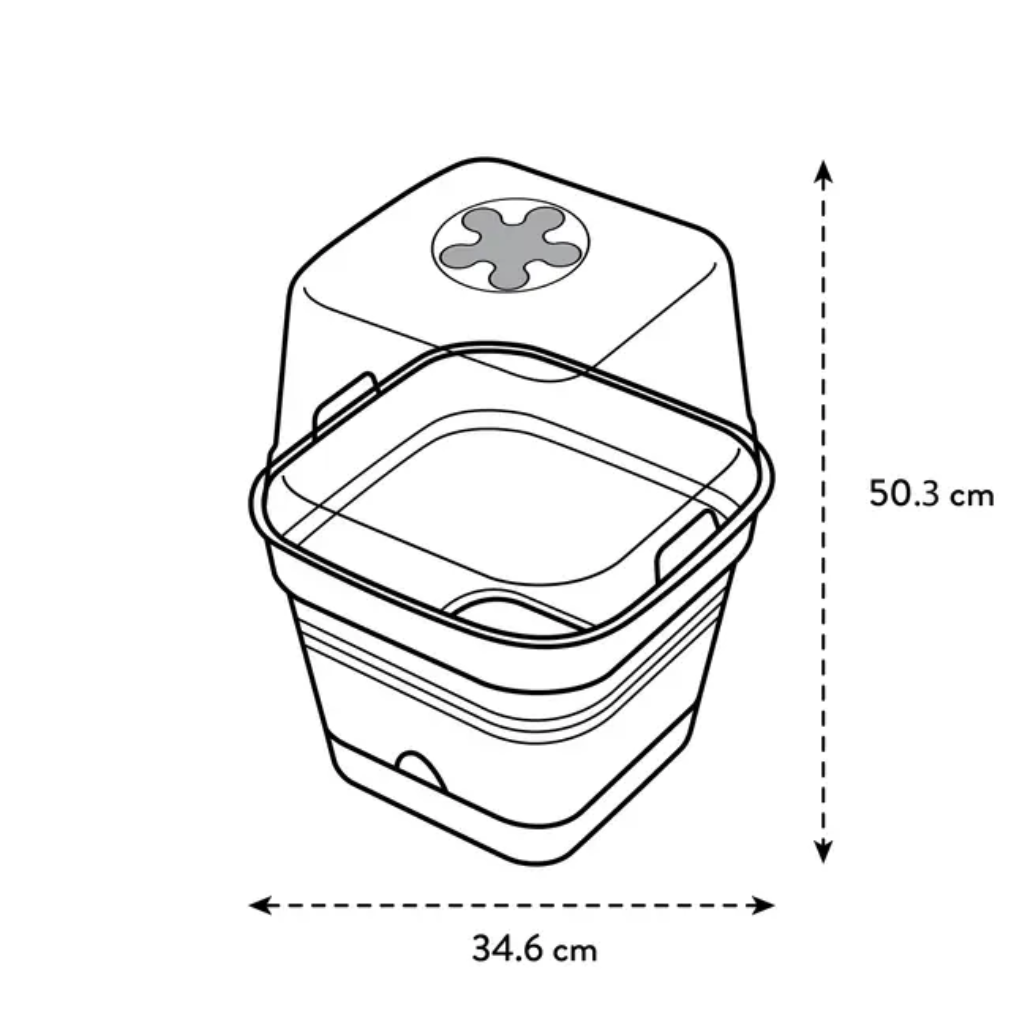Elho Green Basics kweekpot Allin1 zwart 35 cm