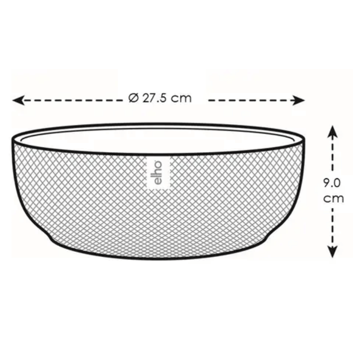 Elho Bloempot Jazz Rond Wit 28 x 9 cm