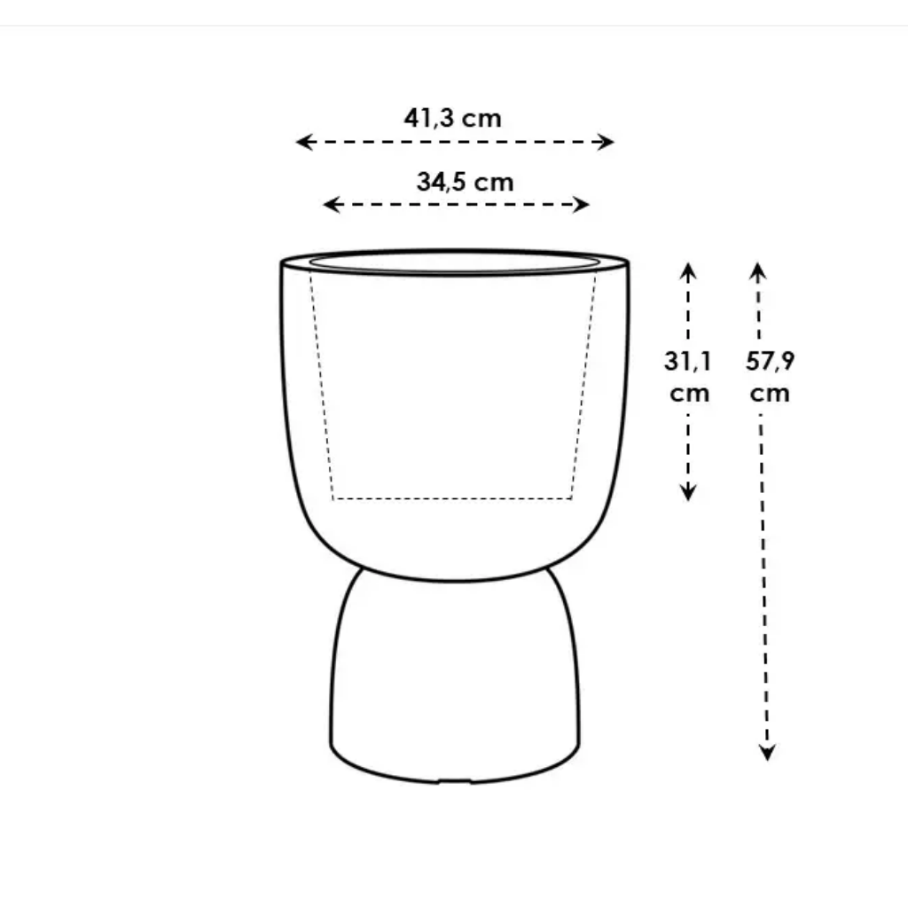 Elho Amber Coupe Round 41 Karamel - ø 41 x H 58 cm - 100% gerecycled