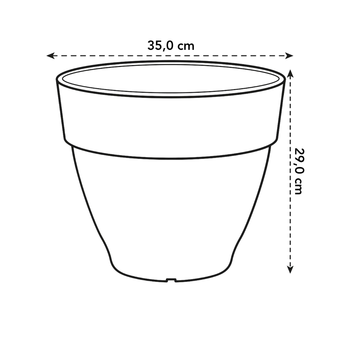 Elho Bloempot Vibia Campana Rond Pistachegroen 35 x 30 cm