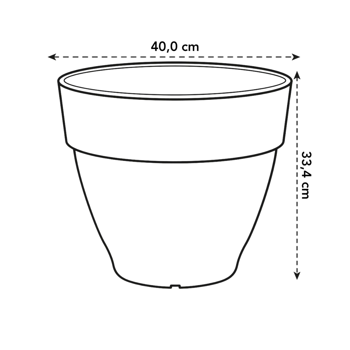 Elho Bloempot Vibia Campana Rond Pistachegroen 40 x 33 cm