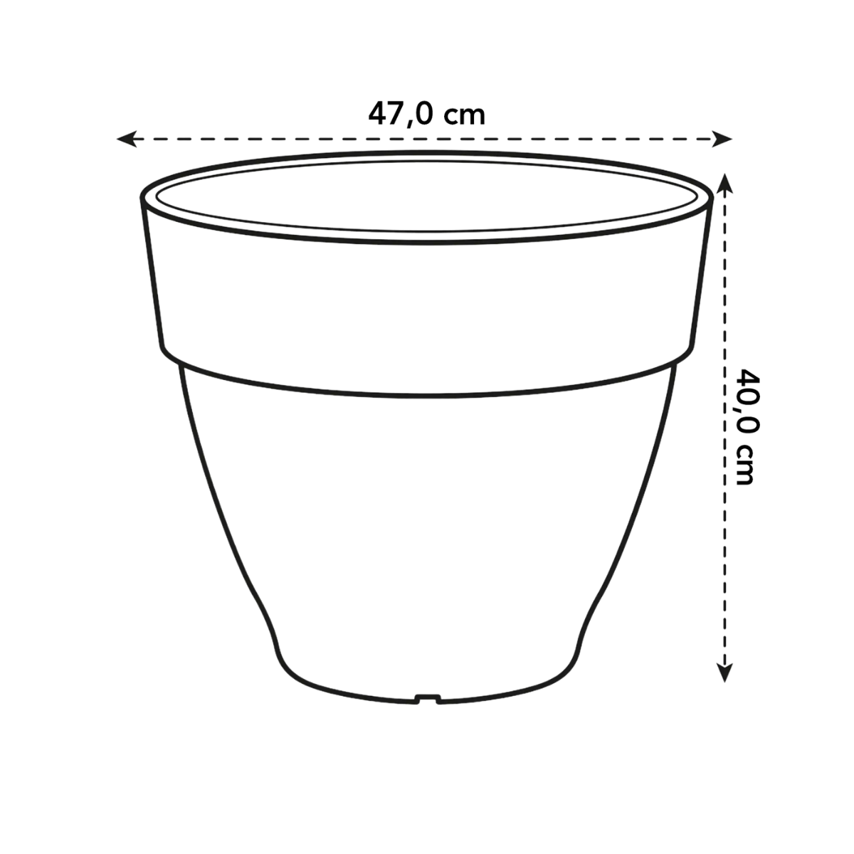 Elho Bloempot Vibia Campana Rond Pistachegroen 47 x 40 cm