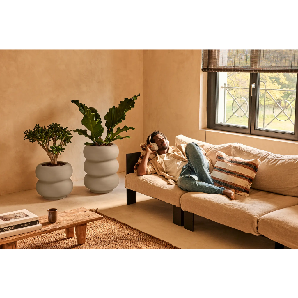 Elho Amber Roll Low - Balanced beige - 43 x 40 cm
