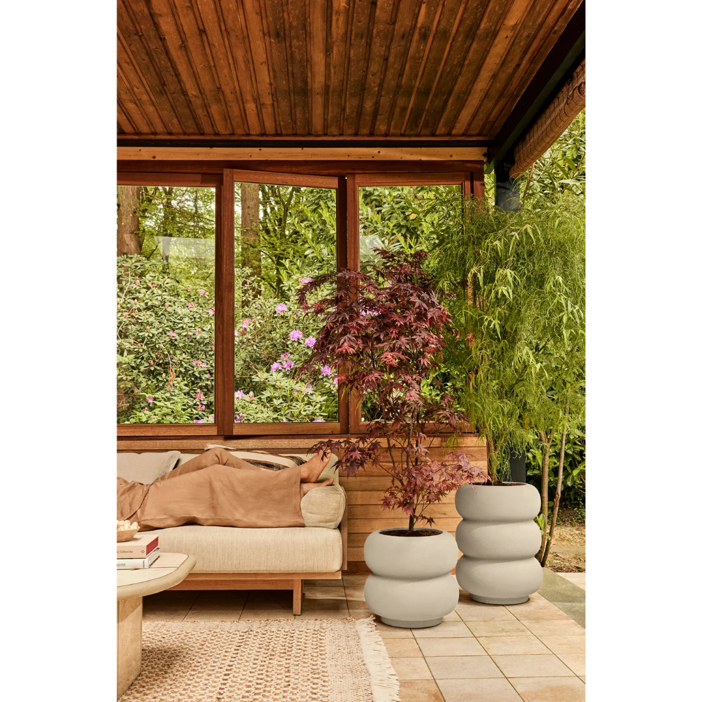 Elho Amber Roll Low - Linnen wit - 43 x 40 cm