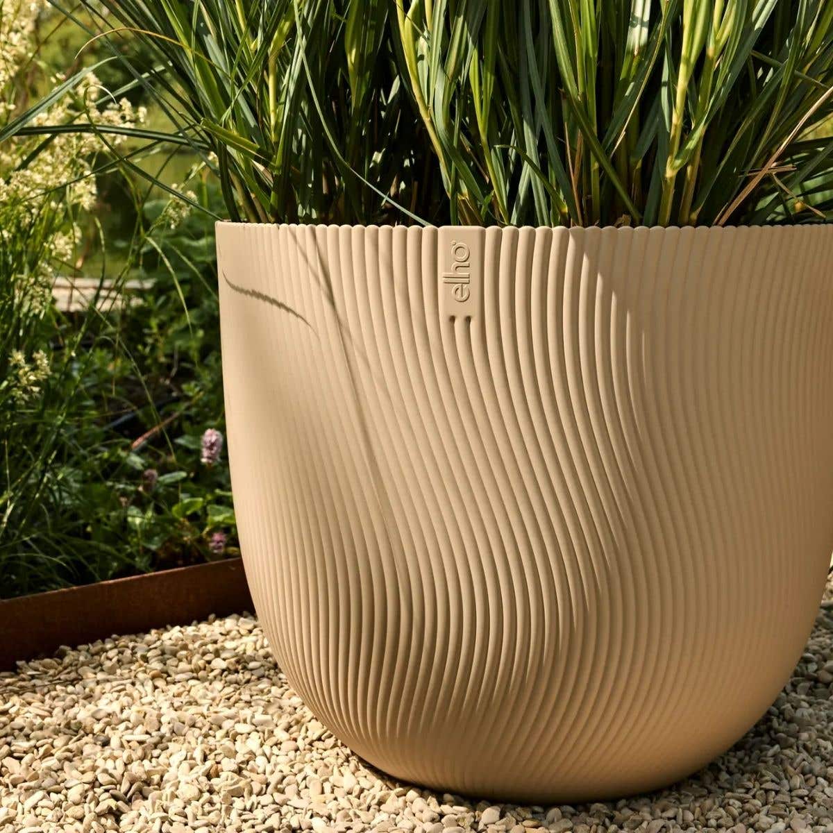 Elho Bloempot Sereh Rond Paddenstoel Beige 25 x 21 cm