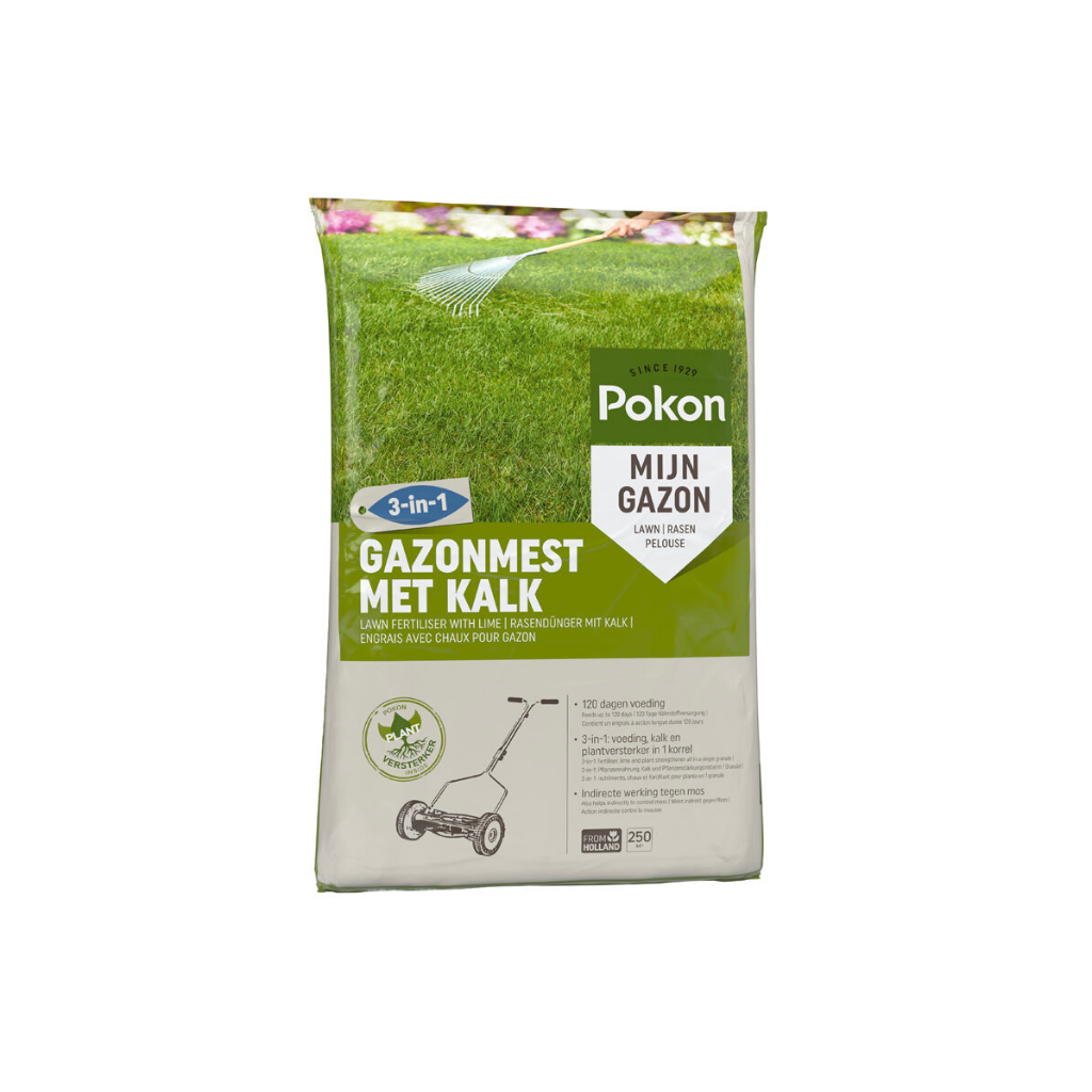 Pokon Gazonmest met Kalk 16,8kg voor 250m²