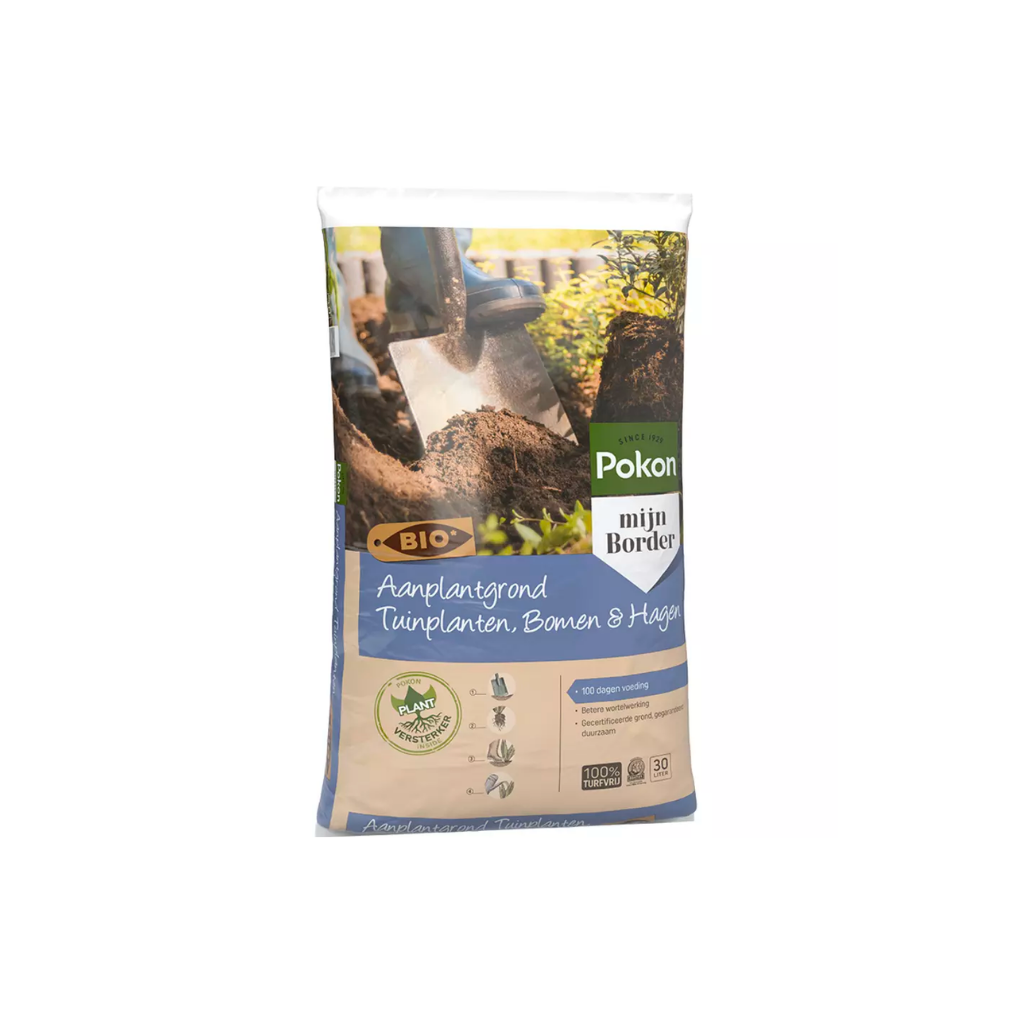 Pokon Bio Aanplantgrond Tuinplanten, Bomen & Hagen 30L