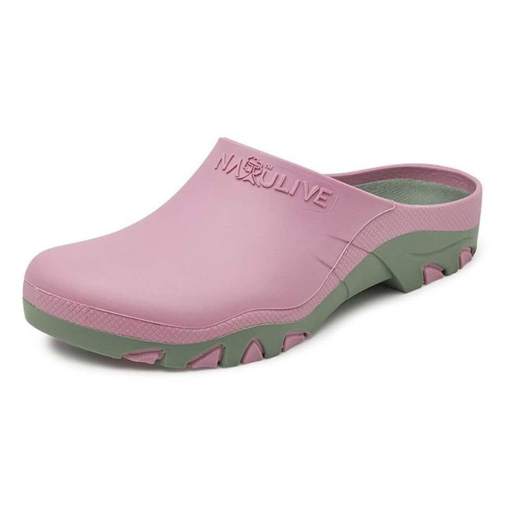 Natulive Tuinklomp Dames Roze-Groen-40/41