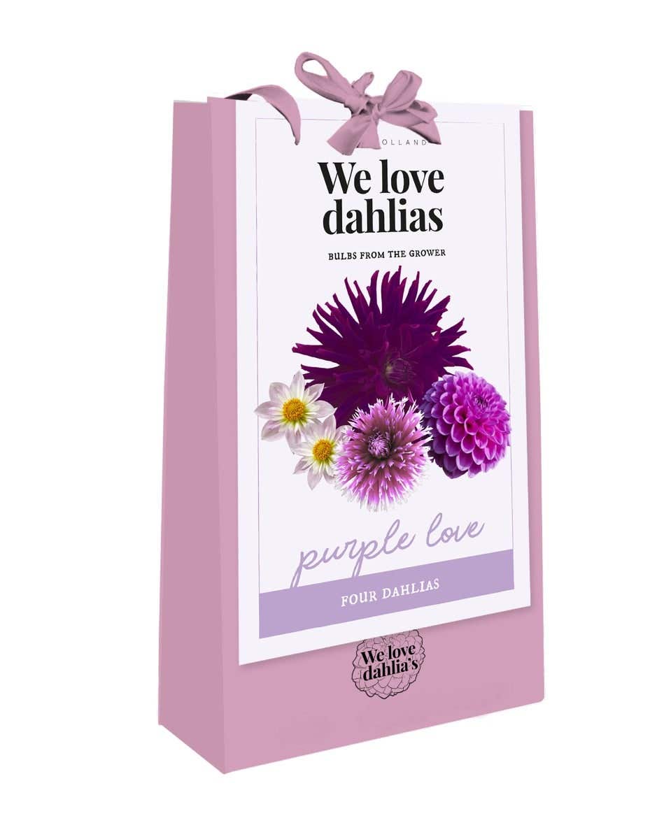 Tas 'We Love Dahlias' Purple Love