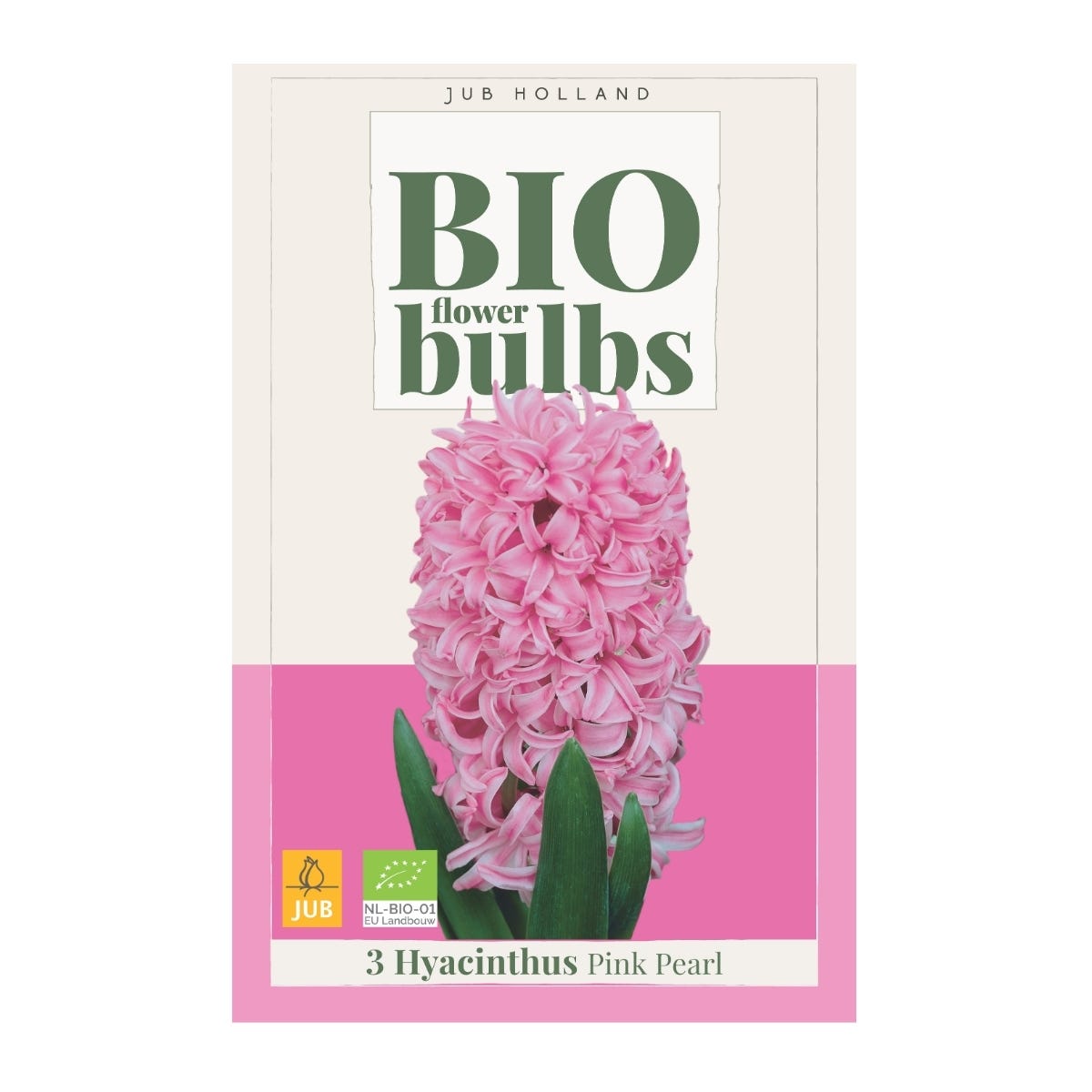 JUB Holland Bloembollen Hyacint (Hyacinthus 'Pink Pearl') Biologisch 3 stuks