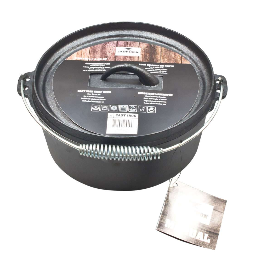 Cast Iron Pan met Deksel Gietijzer 4L 25 x 11 cm
