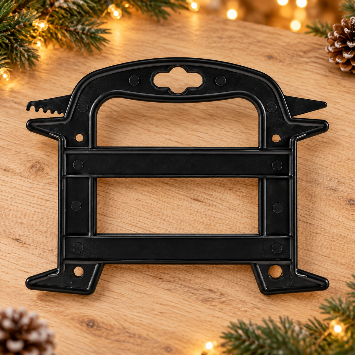 Haspel voor kerstverlichting zwart 19 x 15