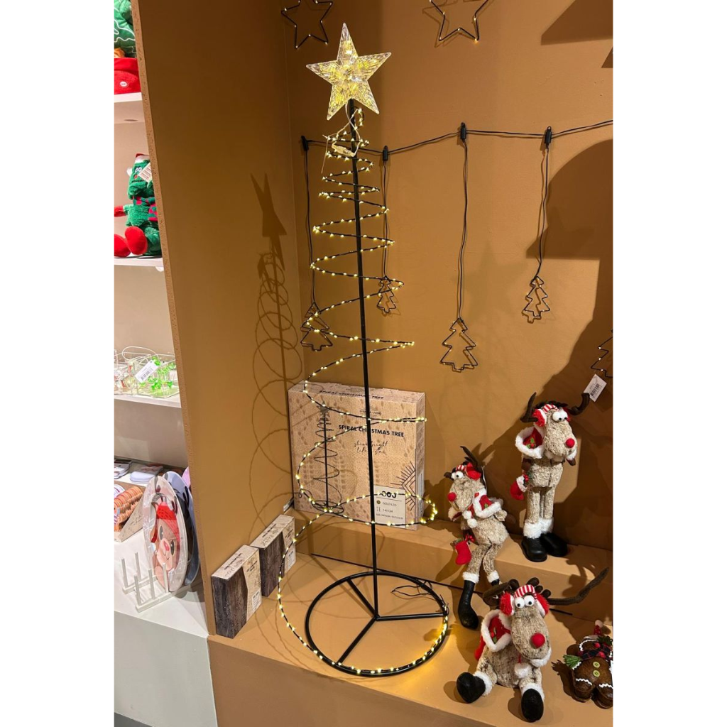 Kerstboom spiraal met verlichting 140 cm