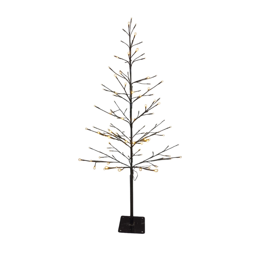 Kerstboom LED zwart 120 cm